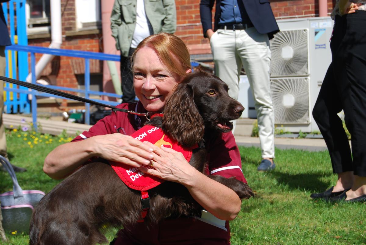 Covid Dogs Research Nurse Margaret Turns and Bramble